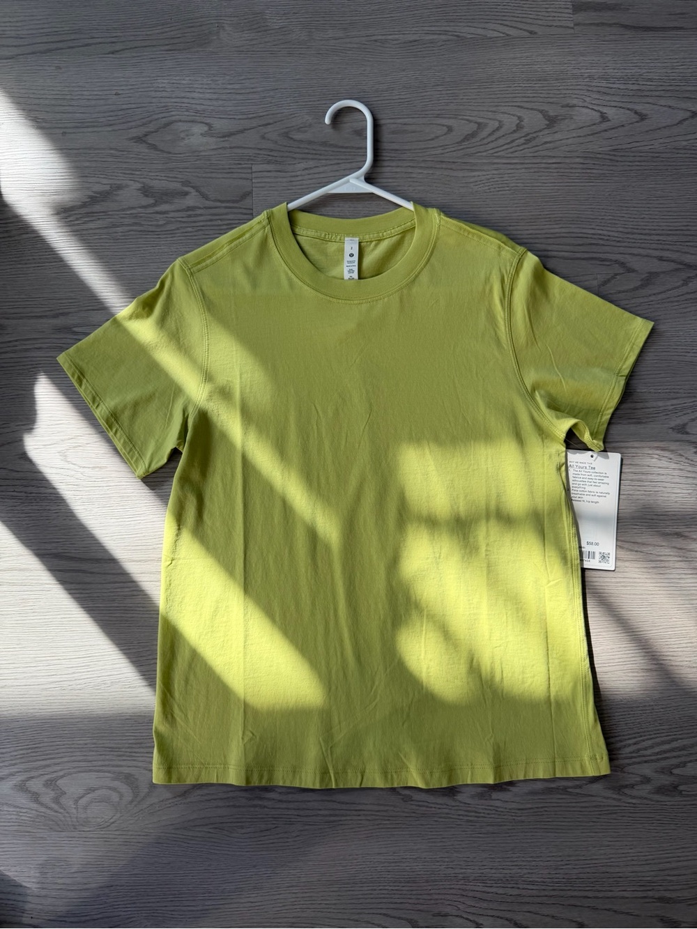 NWT Lululemon All Yours Cotton T-Shirt - size 2 - Wasabi